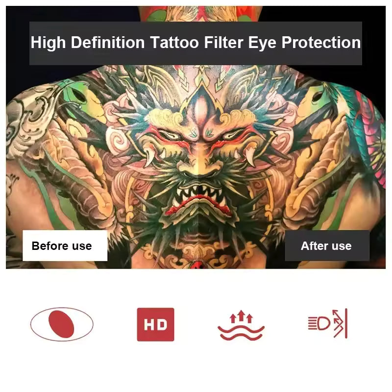 Gafas de Protección HD con Filtro Magnético para Tatuajes